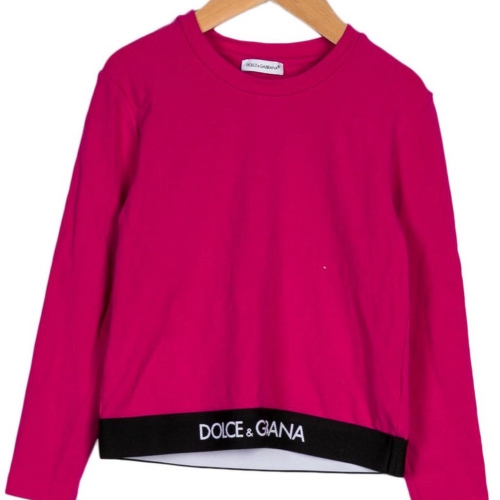Dolce & Gabbana Kids Fuchsia Long Sleeve Sweatshirt